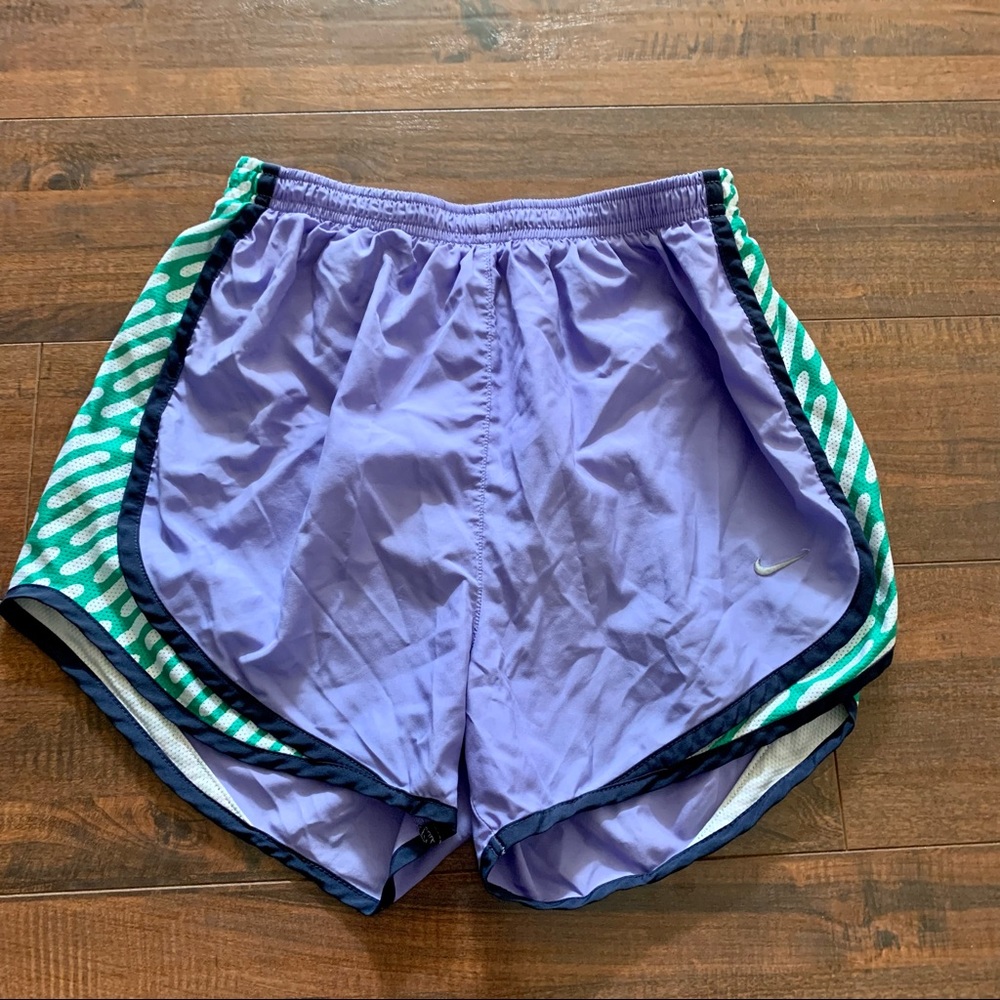 Nike Dri-Fit Lavender and Green Athletic Shorts SZ- XS